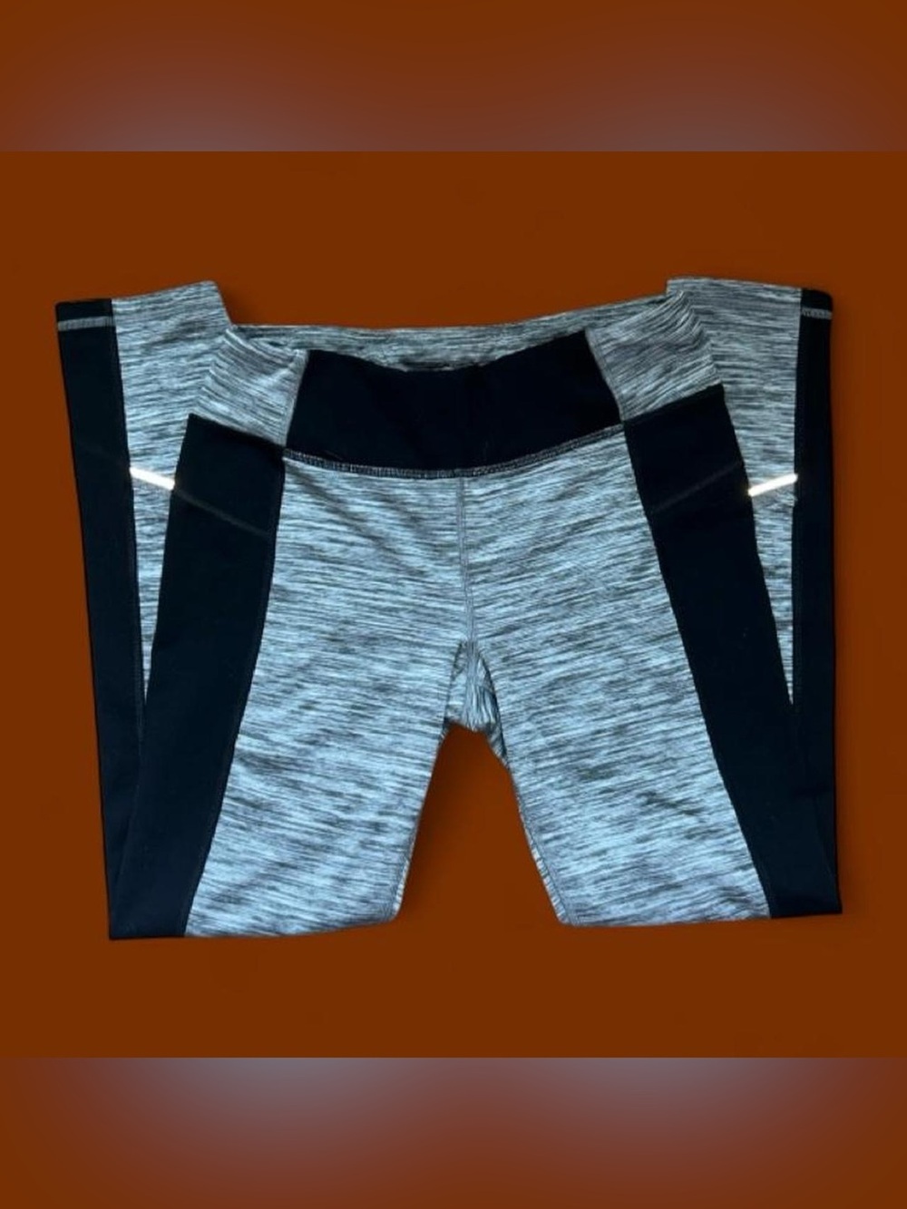 Calvin Klein Black and Gray Heathered Performance cropped Leggings